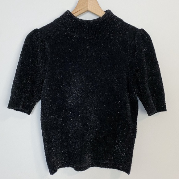 Kate Spade Metallic Black Texture Sweater - Picture 5 of 9